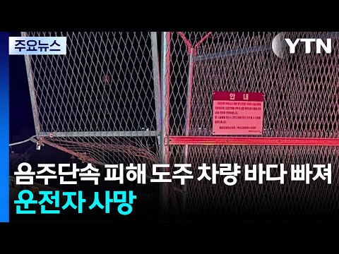 음주단속 피해 도주 차량 바다 빠져...고속도 2차 사고 2명 사망 / YTN