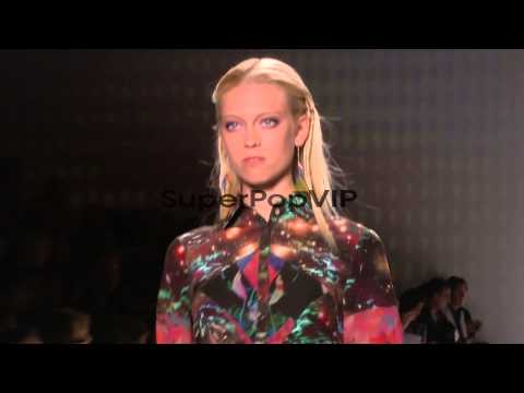 Models walk the runway at Nicole Miller - Runway - Spring...