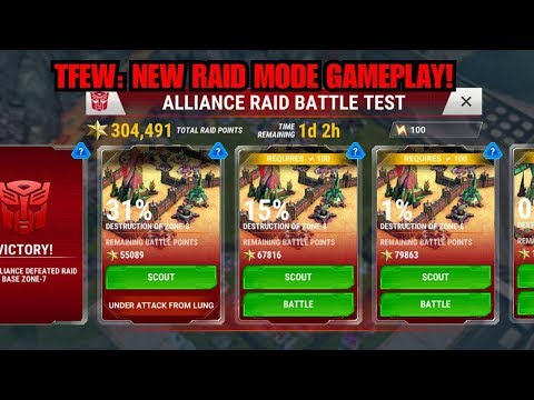 NEW RAID / GAME MODE TESTING! - Transformers: Earth Wars (TFEW) 1 of 4