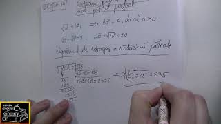 Lectia 14 (matematică gimnaziu): Radacina pătrată a unui număr natural pătrat perfect.