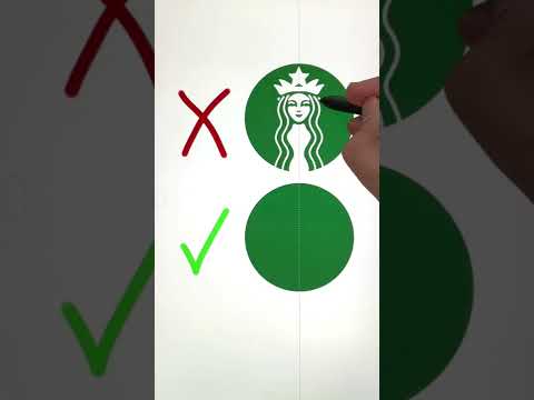 How to draw Starbucks logo 🎨😆 #lol #memes #art #shorts