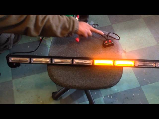 Vídeo relacionado con Dinfu 60W Luz LED estroboscópica Luz de Advertencia Intermitente LED luz de advertencia naranja Con 17 modos intermitentes para Camión tractor Techo coche Superior