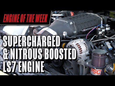 Supercharged and Nitrous-Boosted LS7 Engine