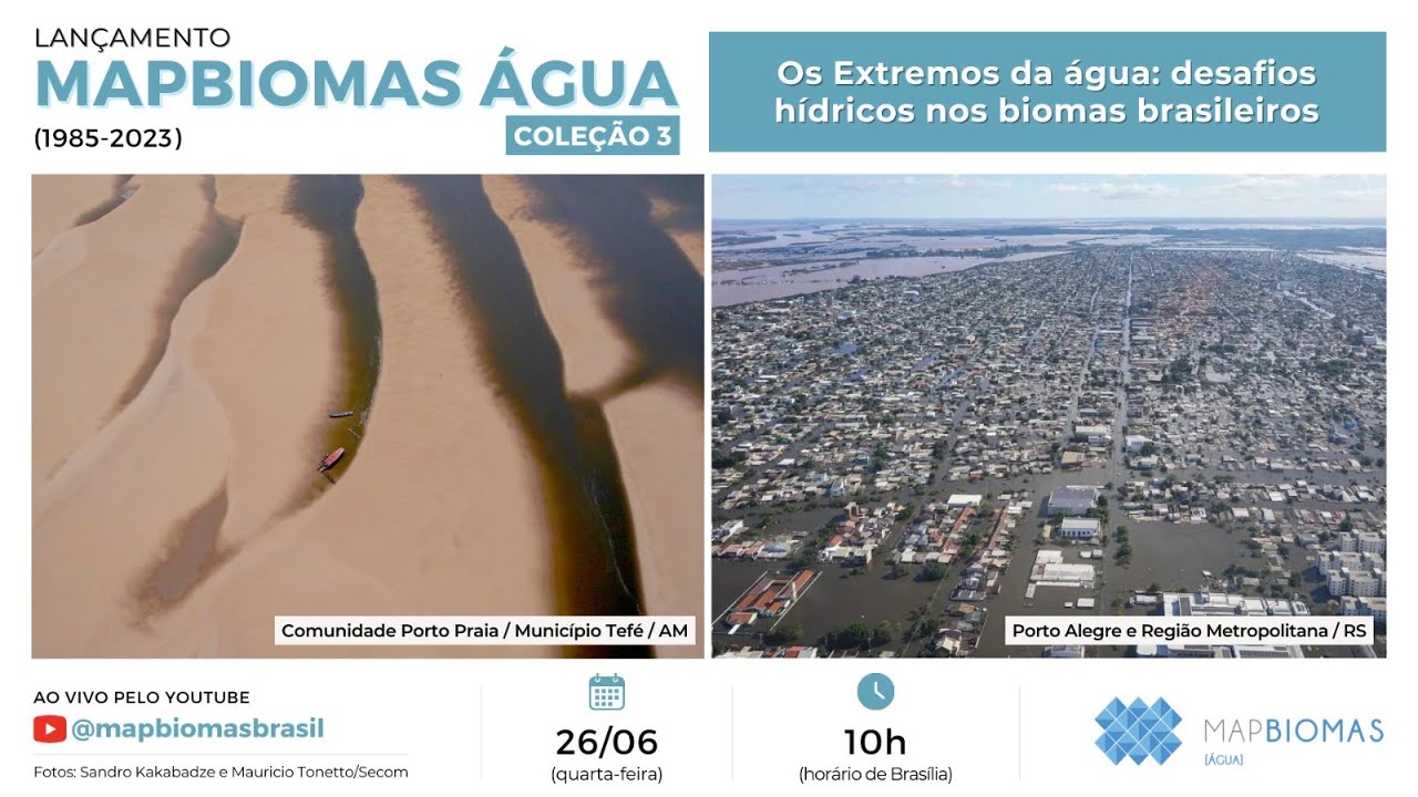 Lançamento MapBiomas Água Coleção 3 (1985-2023)