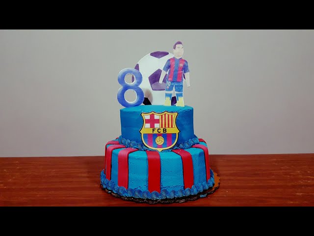 Vídeo relacionado con OBLEA de BARCELONA, FC, futbol Redonda personalizada para Pastel o Tarta, Papel Comestible Decoracion Cumpleaños, Obleas Comestibles Torta Redondo - Vegano y Sin GLuten