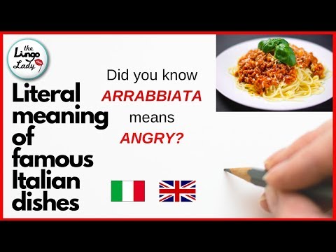 Literal meaning of Italian Food in ENGLISH