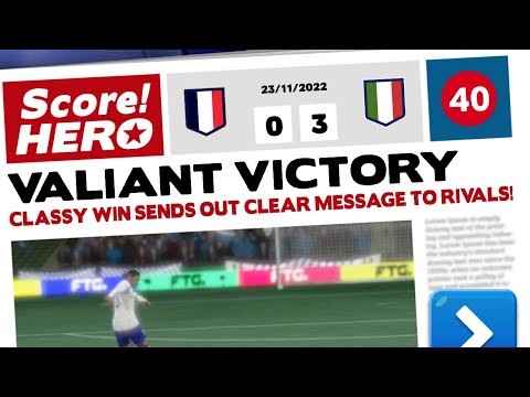 Score! Hero 2023 - World Hero - Level 40 - France Vs. Italy