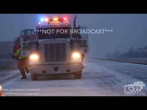 01-22-19 Junction City, KS - I70 Shut Down, Traffic Stalled, Snow Plows