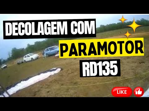 Decolagem De Paramotor RD135 Em Alpino Com Vento Zero,Piloto Ailton Santos Cba-MT-BRASIL