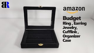 Amazon Budget Ring Earring Jewelry Cufflink Organizer Case Unboxing + Test