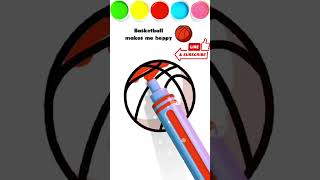 Draw Color Basketball🏀 #drawingtutorial #drawingforkids #drawings #drawing #basketball #draw #colors