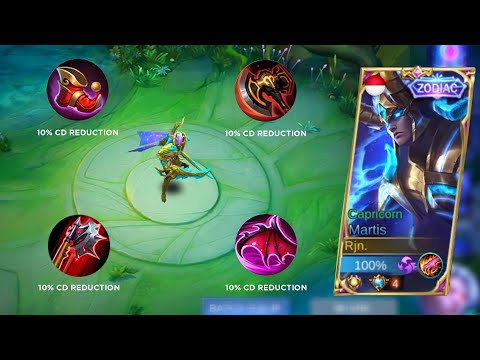 HYPER MARTIS NO COOLDOWN! FULL BUILD CD REDUCTION❗GAMEPLAY TOP GLOBAL MARTIS 3000 MATCH - MLBB