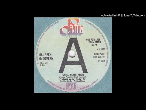 You'll Never Know - Maureen McGovern