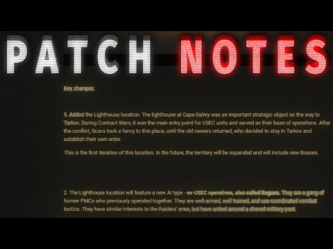 12.12 WIPE PATCH NOTES (Lighthouse,Inertia,New Faction,Flea Market Changes)