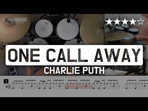 [Lv.14] One Call Away - Charlie Puth (★★★★☆) Pop Drum Cover (Score, Lessons, Tutorial) | DRUMMATE