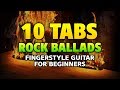 10 Greatest Rock Ballades (fingerstyle acoustic solo guitar cover with TABS)