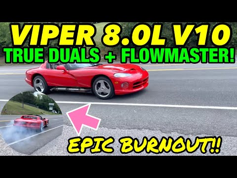 1994 Dodge Viper 8.0L V10 TRUE DUAL EXHAUST w/ FLOWMASTER FLOW FX! AWESOME SOUND!