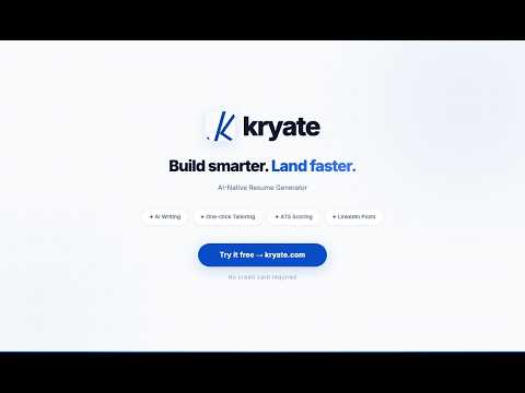 Kryate 공식 영상 미리보기