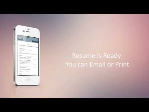 Easy Resume Builder App - PDF Video