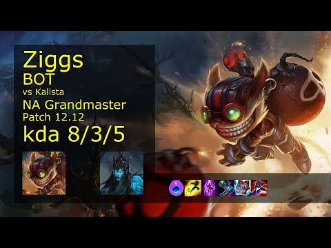 Rank 4 NA Ziggs Bot: Ziggs vs Kalista