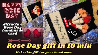 Handmade Valentine’s day gift❤️|| special handmade card for boyfriend,girlfriend || rose🌹day card
