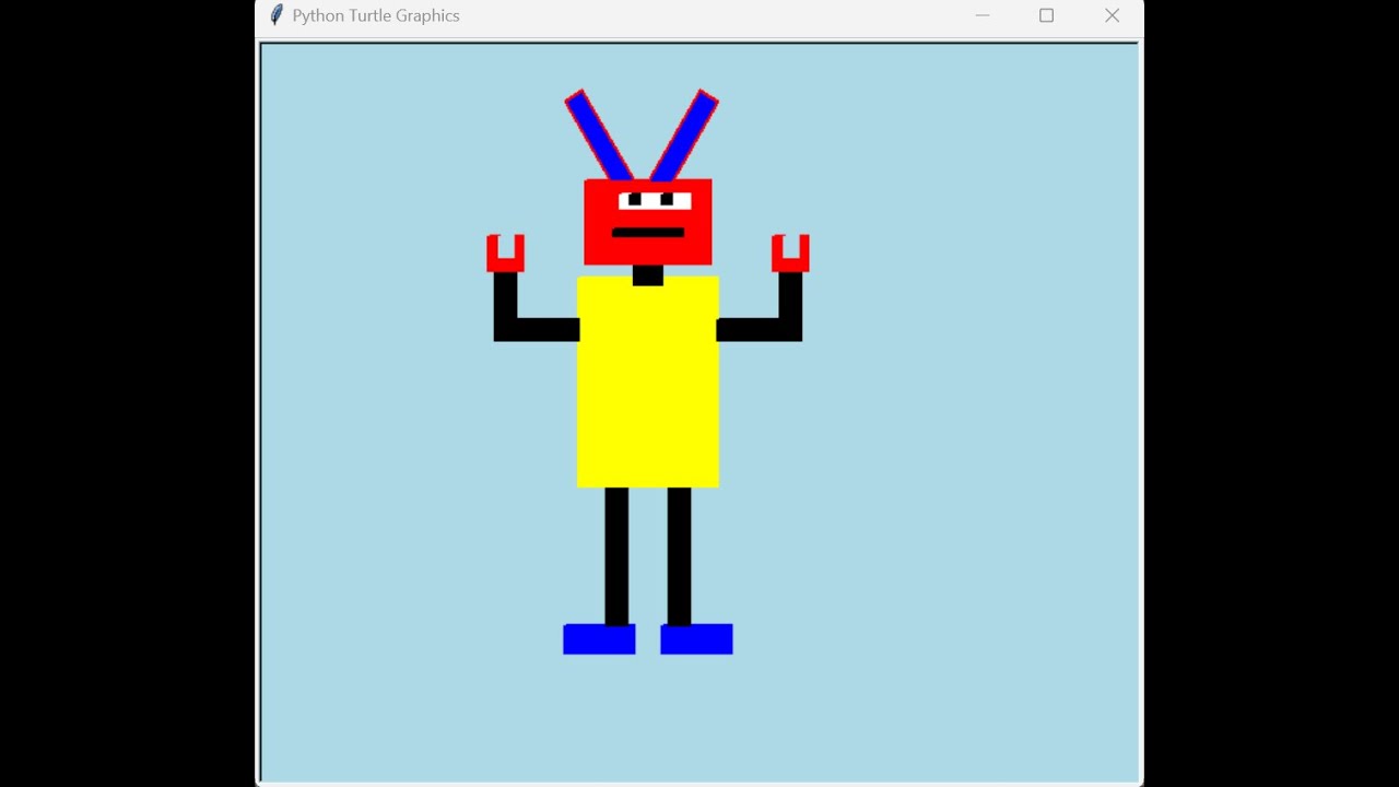 Building a colorful Robot using Python Turtle