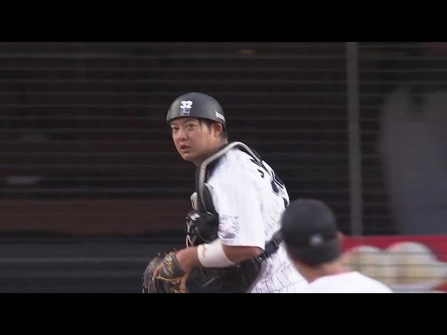 【1回表】 初回から投手を救う!! マリーンズ・佐藤都志也の盗塁阻止!! 2022年7月5日 千葉ロッテマリーンズ 対 北海道日本ハムファイターズ