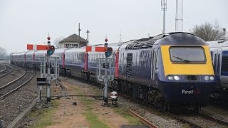 preview picture of video 'First Great Western HST Chiltern Diversions   Banbury, Easter 2015'