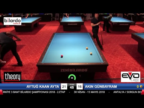 AYTUĞ KAAN AYTA & AKIN GÜNBAYRAM Bilardo Maçı - 2018 ERKEKLER 2.ETAP-6.Ön Eleme