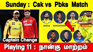 Ipl 2022 Csk vs Pbks Match :  Csk Team Playing 11, Five Change & Deepak Chahar Return