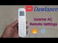 Dawlance Inverter AC Remote full Settings and Features in Urdu/Hindi