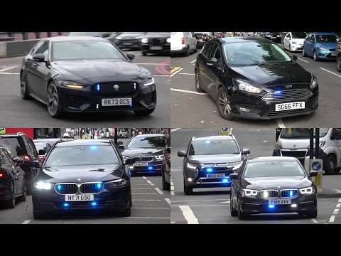 [Compilation] unmarked cars responding through London