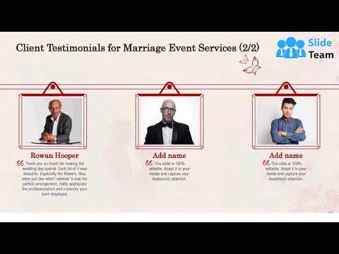 Marriage Event Service Proposal PowerPoint Presentation Slides