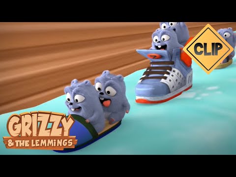 🎿Les Lemmings font de la luge🐻 - Grizzy & les Lemmings