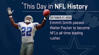 Emmitt Smith Becomes the All-Time King of Rushers! | This Day In NFL History  (10/27/02)