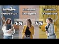 Differences Between Interior Decorator, Interior Designer, and Interior Architect Explained