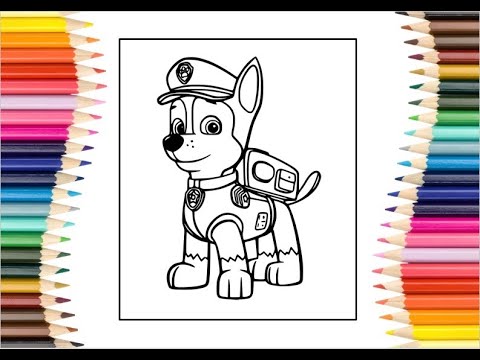 CHASE FROM PAW PATROL | Small Coloring Book