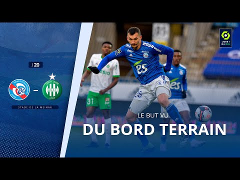 Racing- AS Saint-Étienne (1-0) : le but de Ludovic Ajorque vu du bord terrain