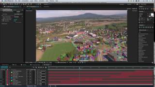 Eidsvoll fra lufta - Punkter i After Effects