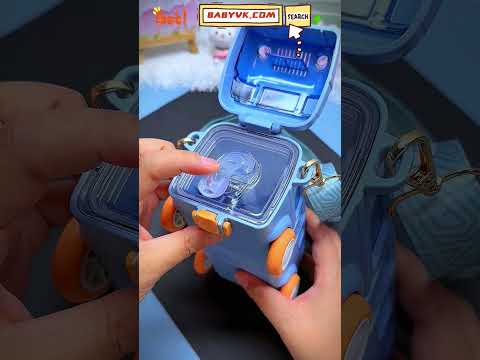 Worried About Your Child's Hydration? Try This Bus Water Bottle with Straw for Kids!