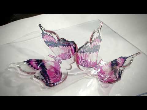 Come fare Farfalle in zucchero Isomalto trasparente con serigrafia
