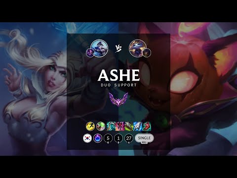 Ashe Support vs Yuumi - KR Master Patch 12.8
