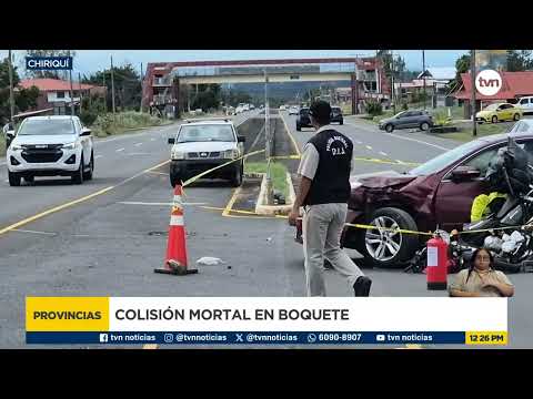 Colisión mortal en Boquete