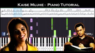 ♫ KAISE MUJHE (Ghajini) || 🎹 Piano Tutorial + Sheet Music (with English Notes) + MIDI