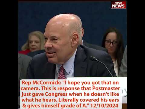 Postmaster general visibly covers his ears amid criticism at House Hearing