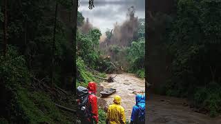 The great wave of mud and destruction #flashflood #flood #tsunami #waves #nature #scaryvideos