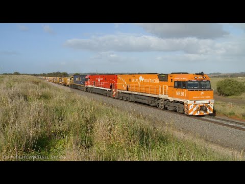 5MP2 Steel Train With NR30 (Great Southern) & NR18 (The Ghan) - PoathTV Australian Railways