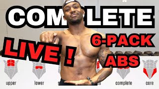 🔴 COMPLETE 6 PACK ABS WORKOUT 2024 - NO EQUIPMENT NEEDED LIVE (DAY #2)