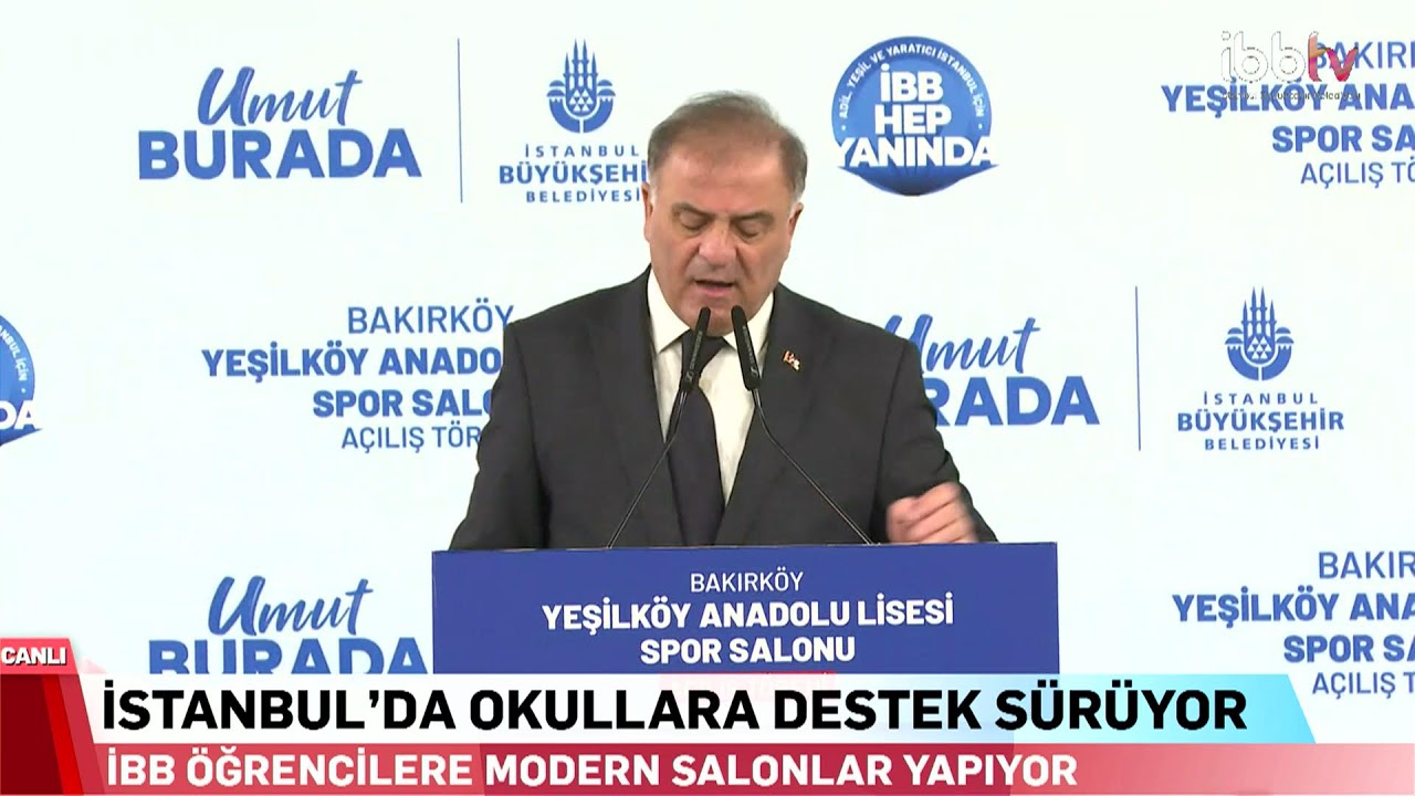 İBB HEP YANINDA! BAKIRKÖY YEŞİLKÖY ANADOLU LİSESİ SPOR SALONU AÇILIYOR.