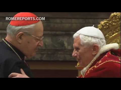 Los cardenales se despiden de Benedicto XVI
